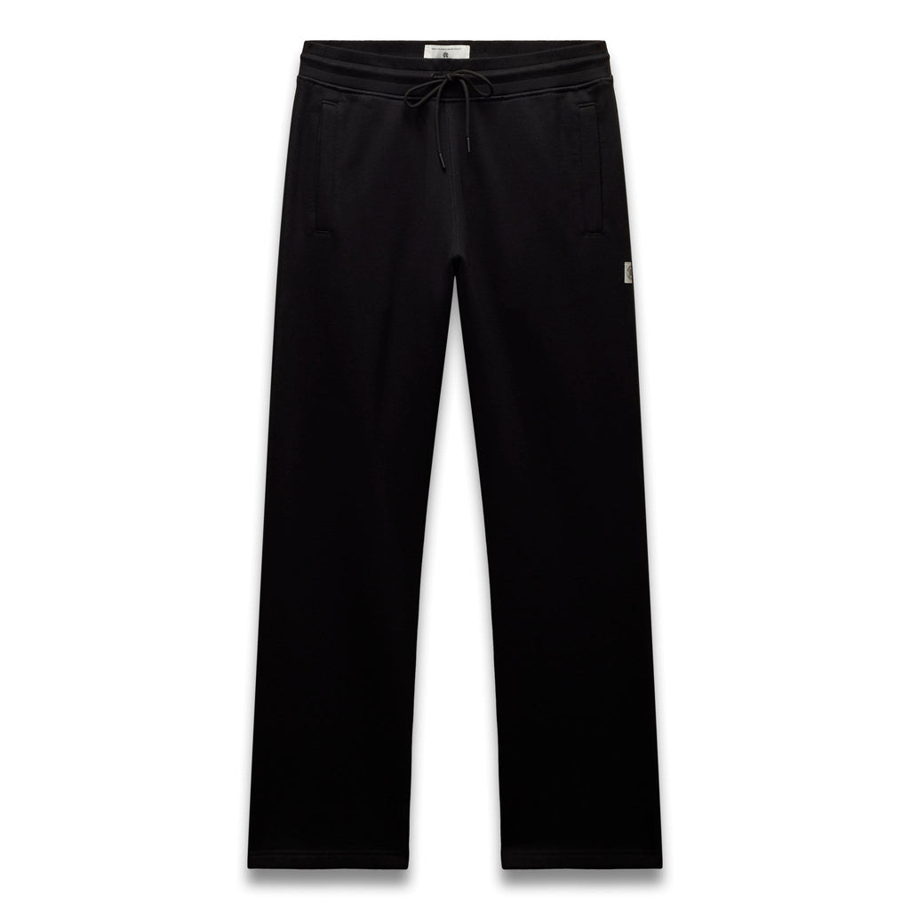 Men's Straight Leg Open Hem Sweatpants in Black