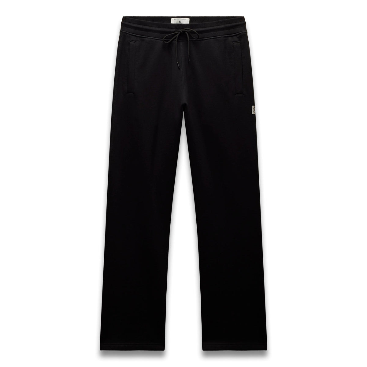 Men's Straight Leg Open Hem Sweatpants in Black