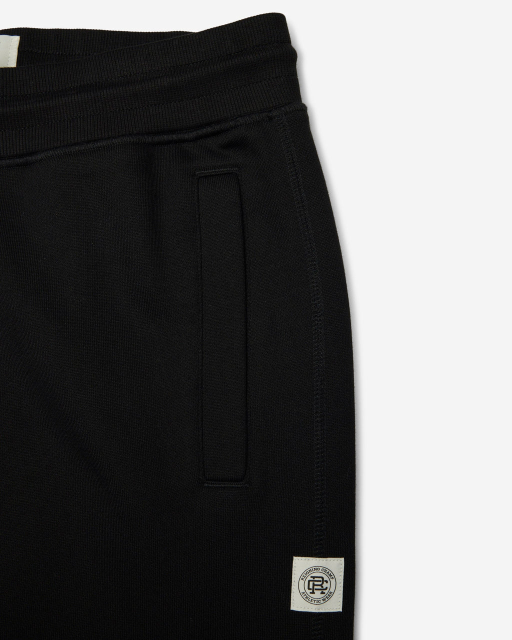 Men's Straight Leg Open Hem Sweatpants in Black