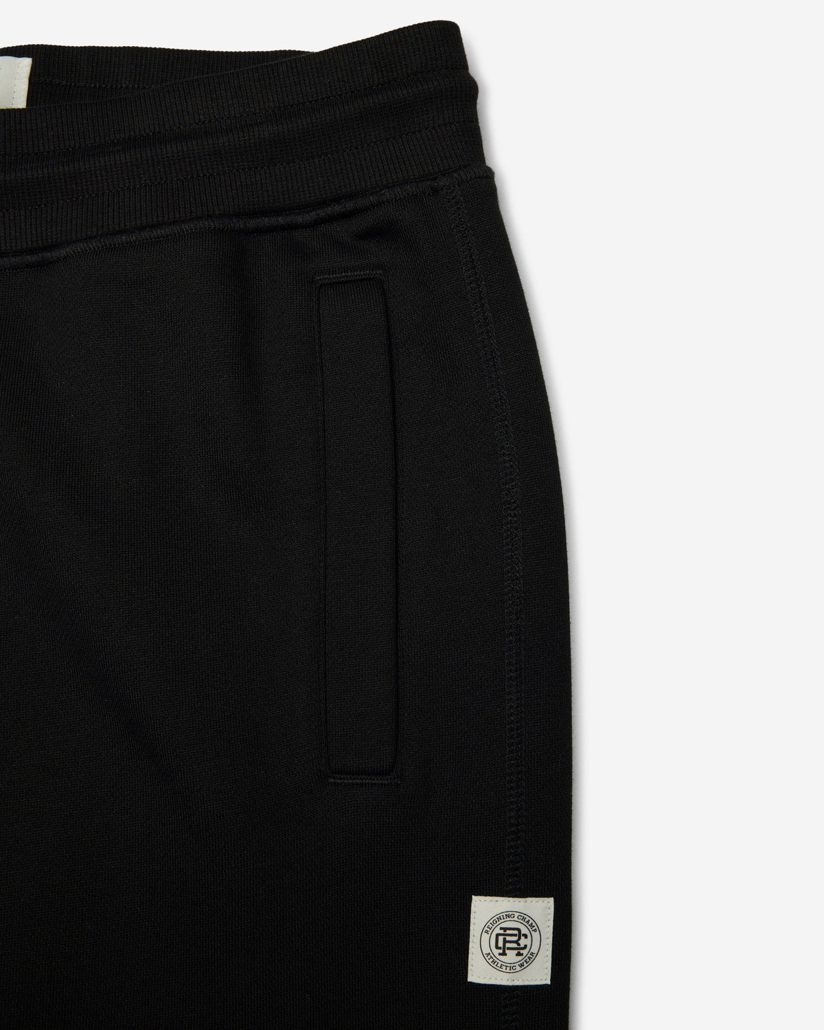 Men's Straight Leg Open Hem Sweatpants in Black