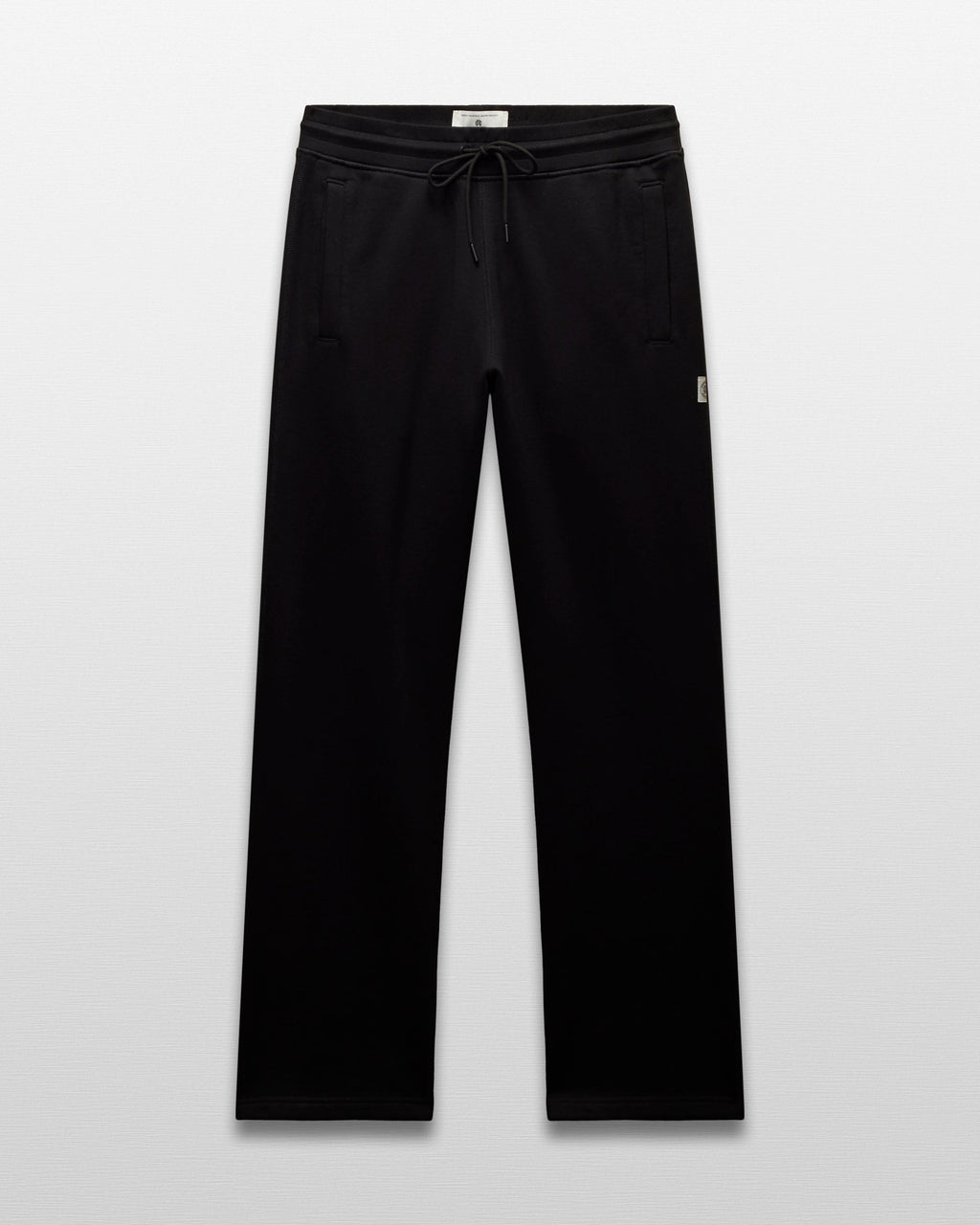 Men's Straight Leg Open Hem Sweatpants in Black