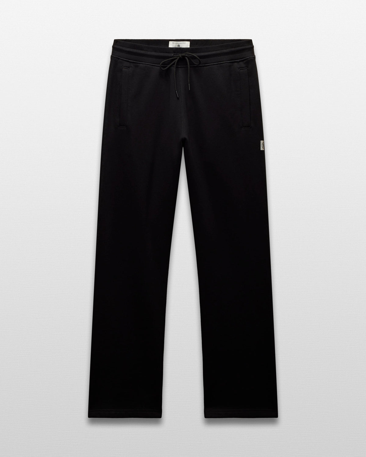 Men's Straight Leg Open Hem Sweatpants in Black