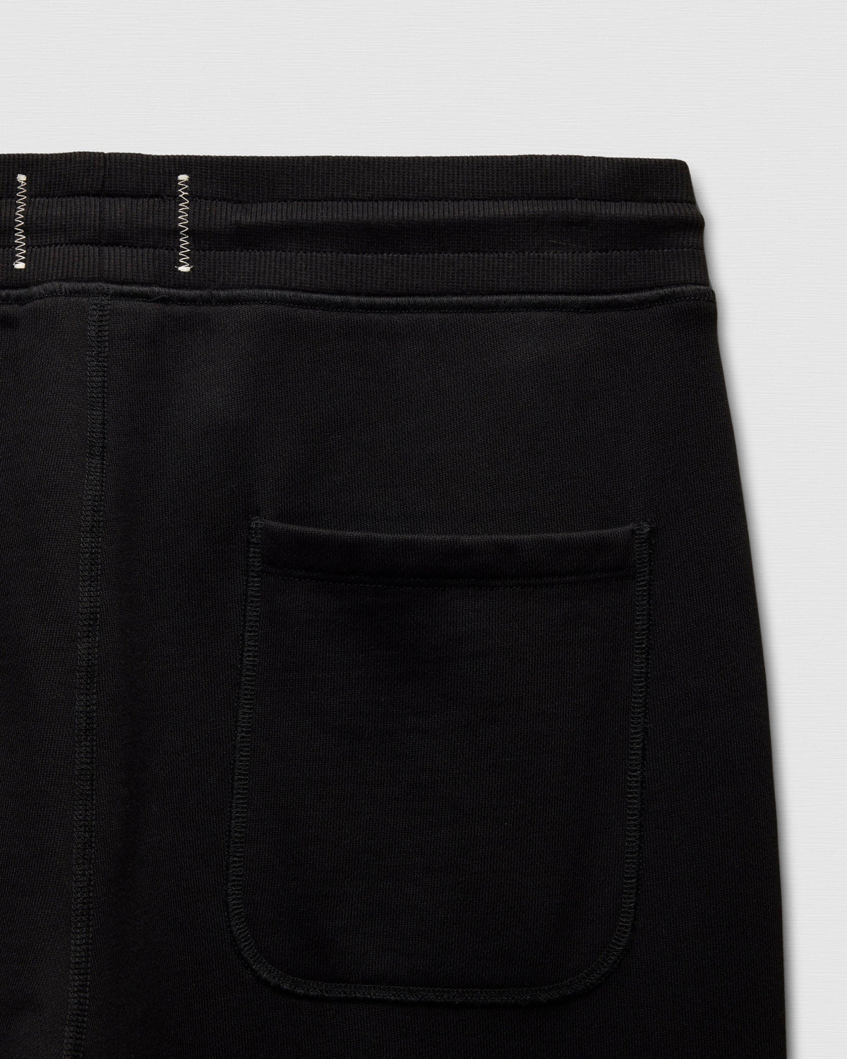 Men's Straight Leg Open Hem Sweatpants in Black