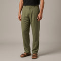 Men's Pleated Straight-Leg Drawstring Pants