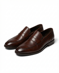 Men's Faux Leather Penny Strap Dress Loafers