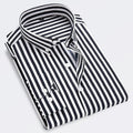 Men's Striped Long Sleeve Button-Down Shirt
