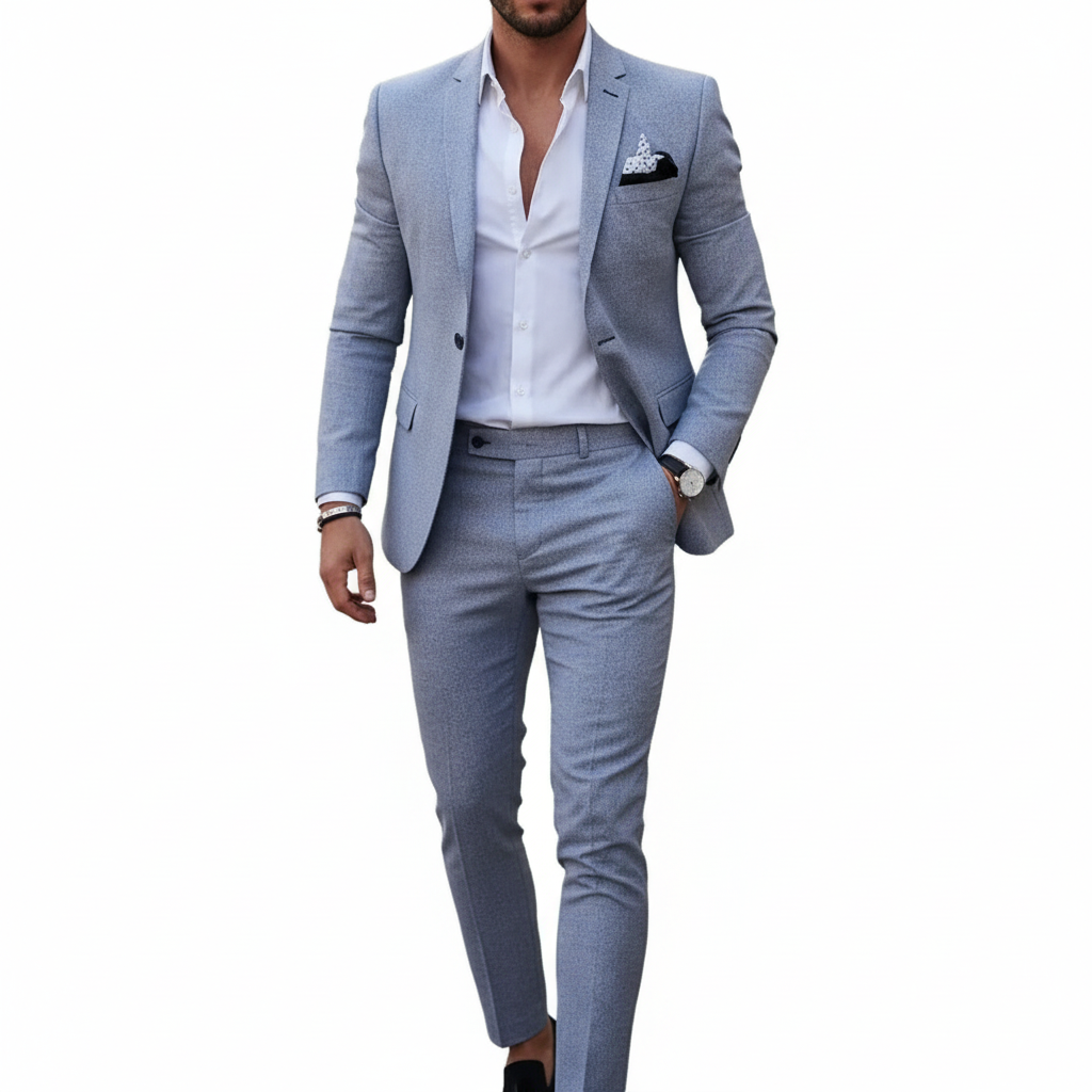 Men's Tailored Notch Lapel Two-Piece Suit