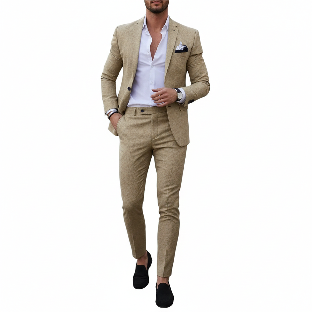 Men's Tailored Notch Lapel Two-Piece Suit