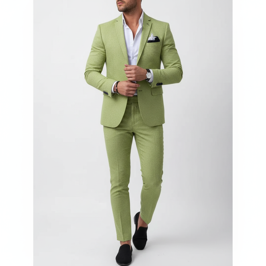 Men's Tailored Notch Lapel Two-Piece Suit