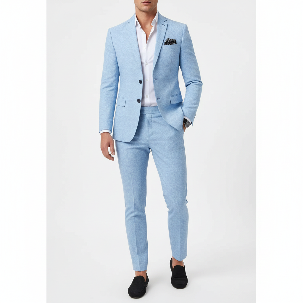 Men's Tailored Notch Lapel Two-Piece Suit