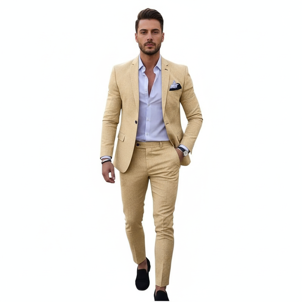 Men's Tailored Notch Lapel Two-Piece Suit