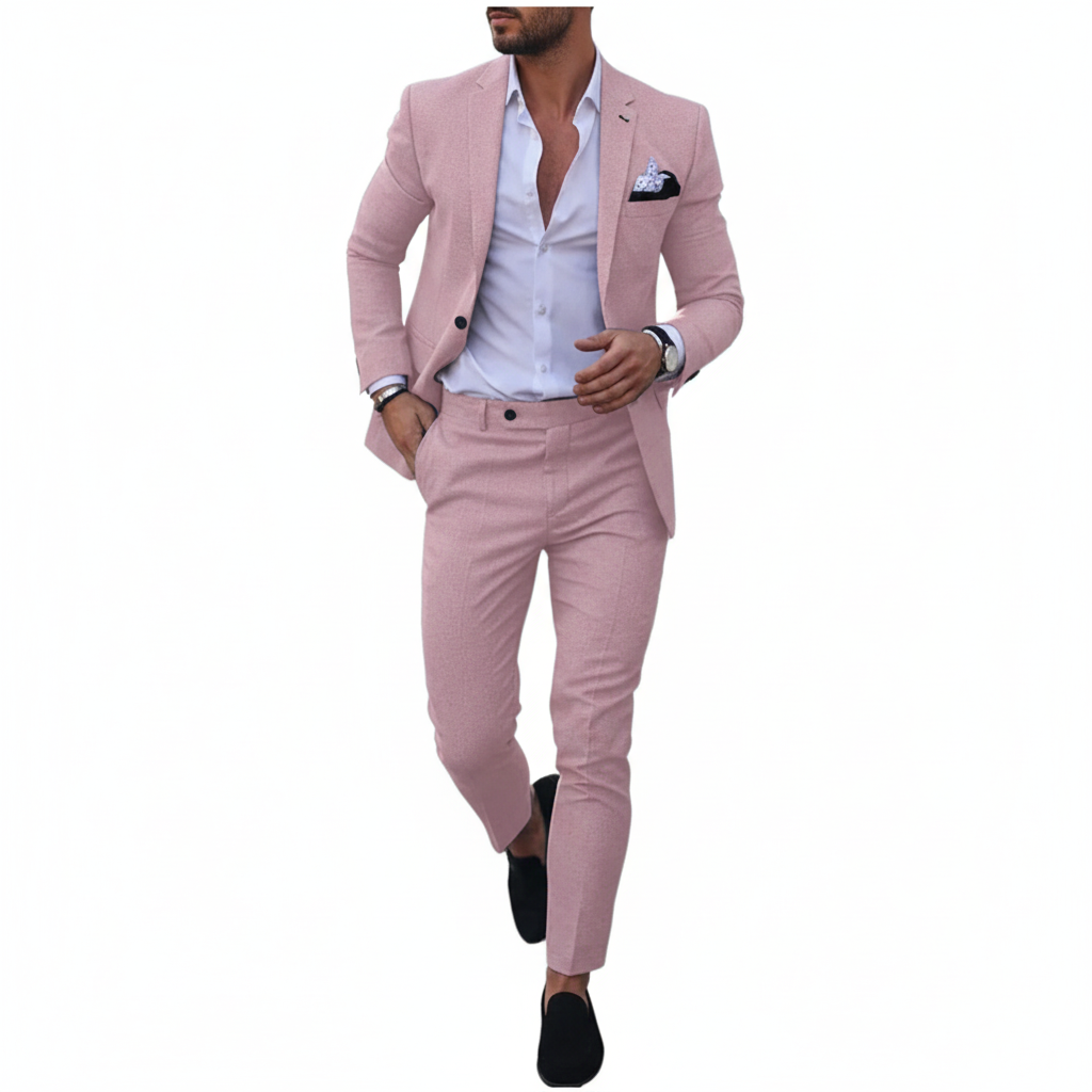 Men's Tailored Notch Lapel Two-Piece Suit