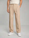 Men's Pleated Straight-Leg Dress Pants