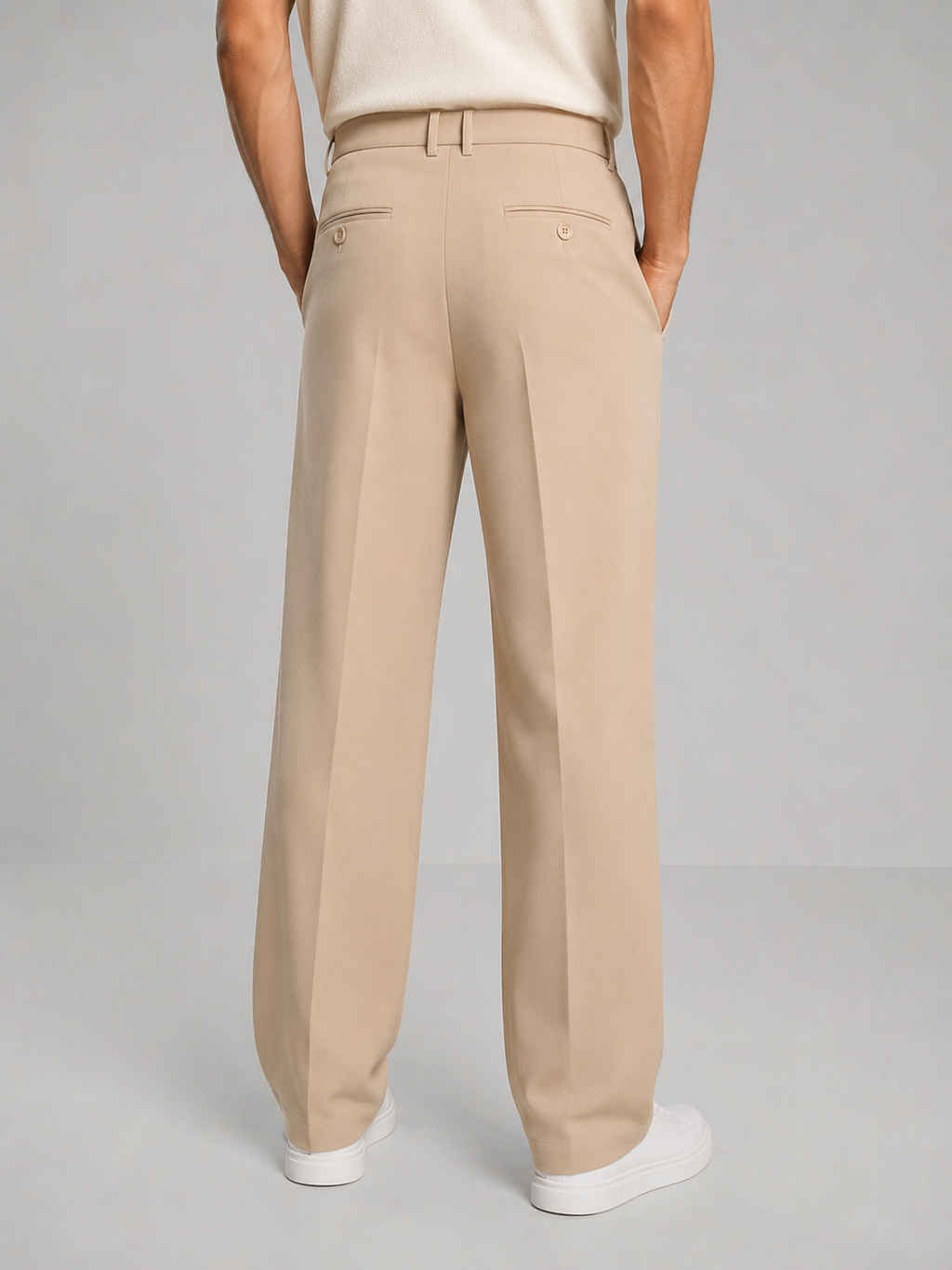 Men's Pleated Straight-Leg Dress Pants