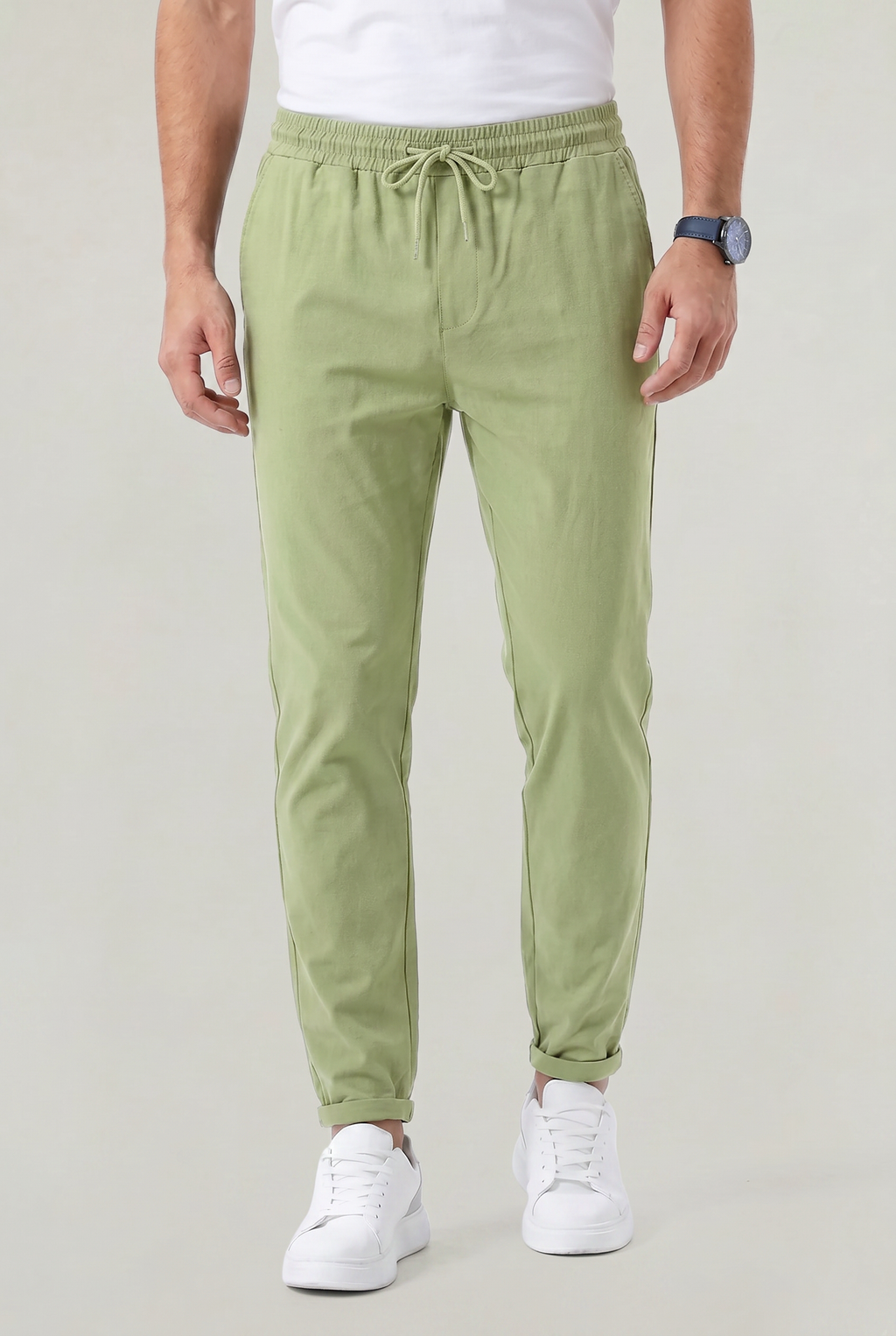 Men's Tapered Elastic-Waist Pants
