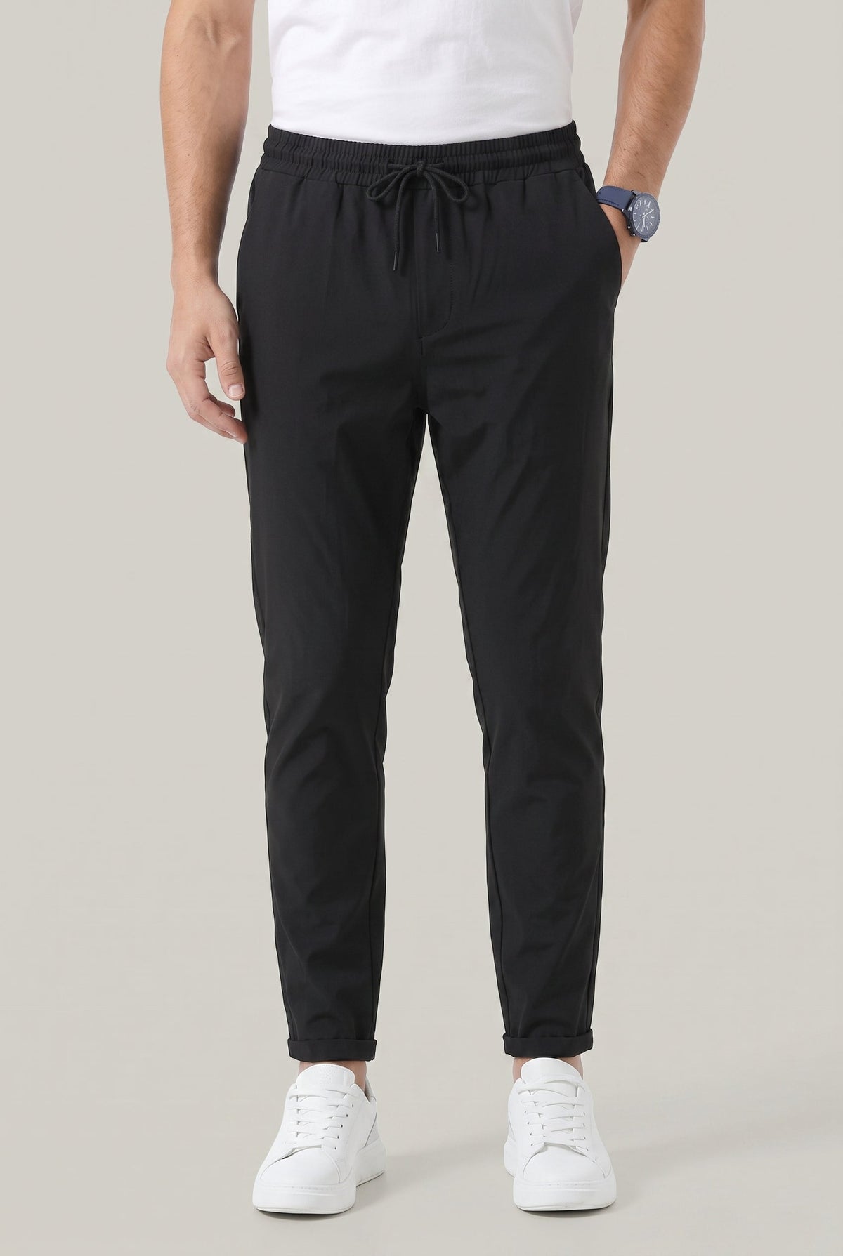 Men's Tapered Elastic-Waist Pants