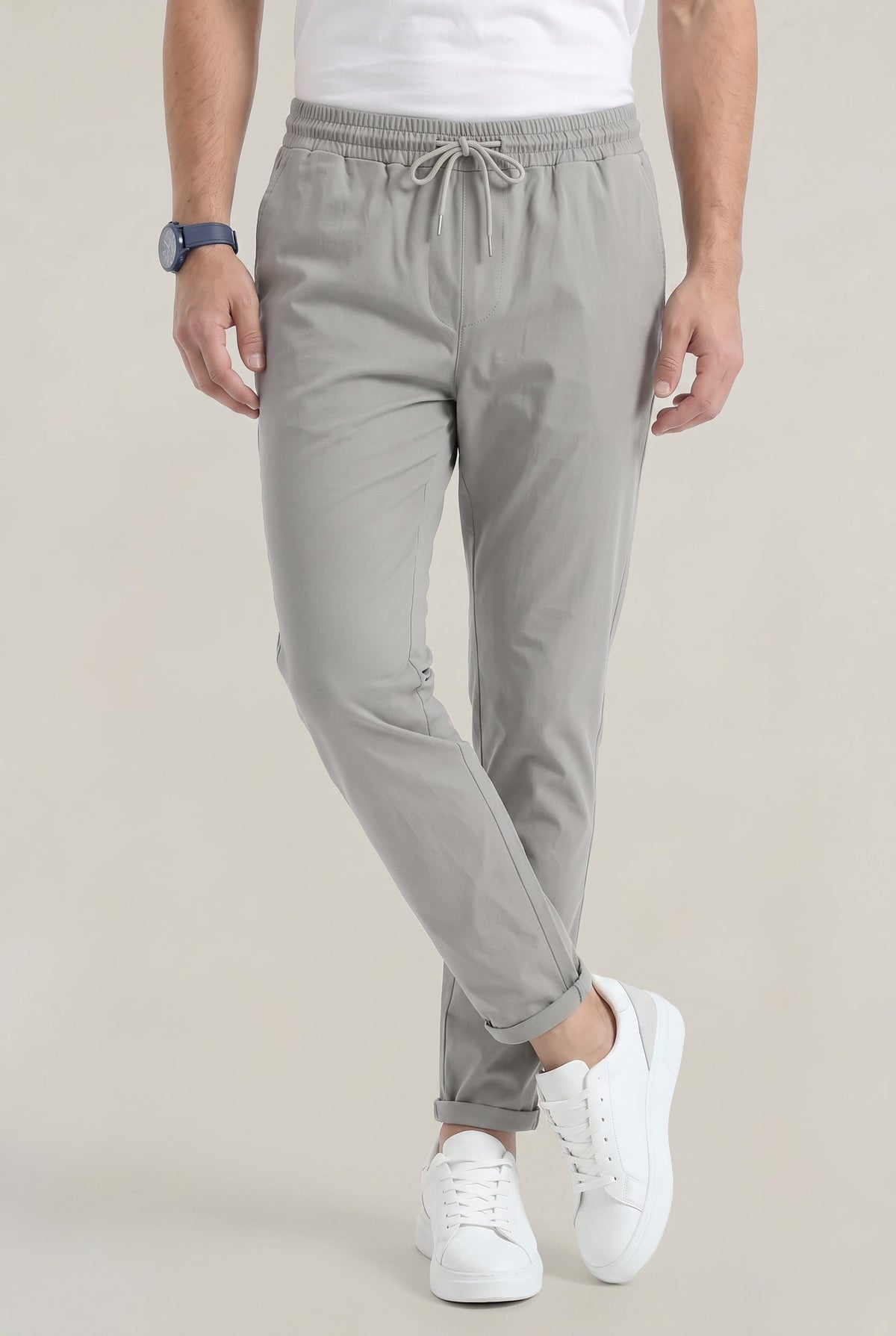 Men's Tapered Elastic-Waist Pants