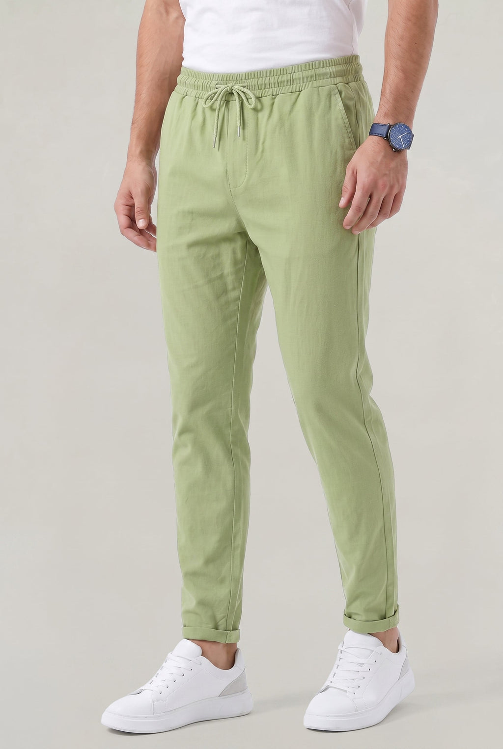 Men's Tapered Elastic-Waist Pants
