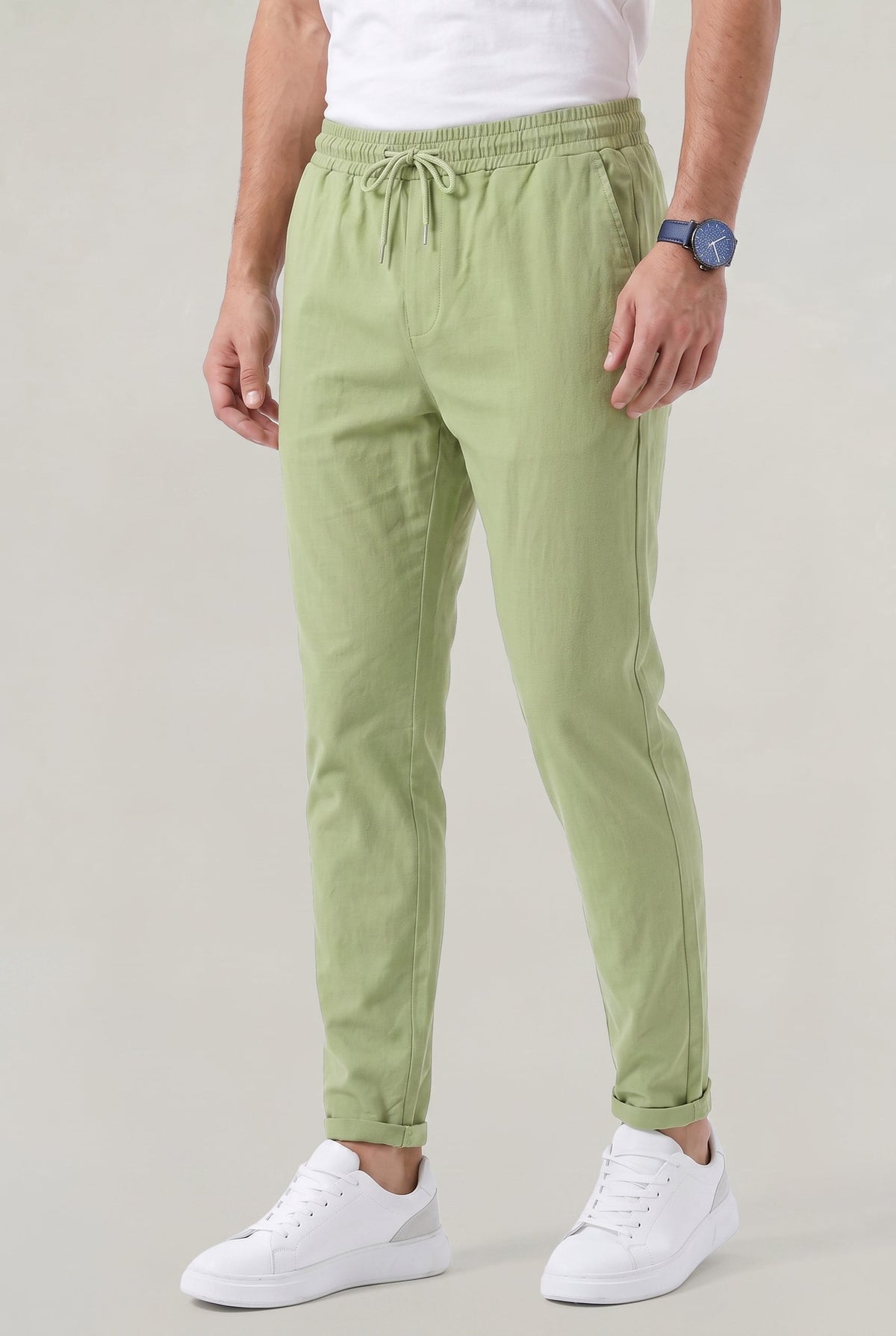 Men's Tapered Elastic-Waist Pants