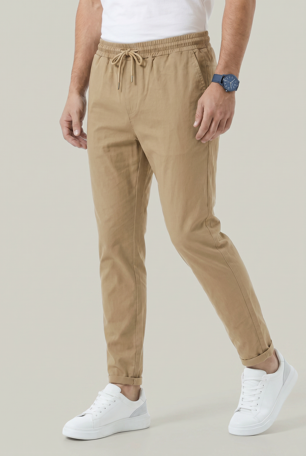 Men's Tapered Elastic-Waist Pants