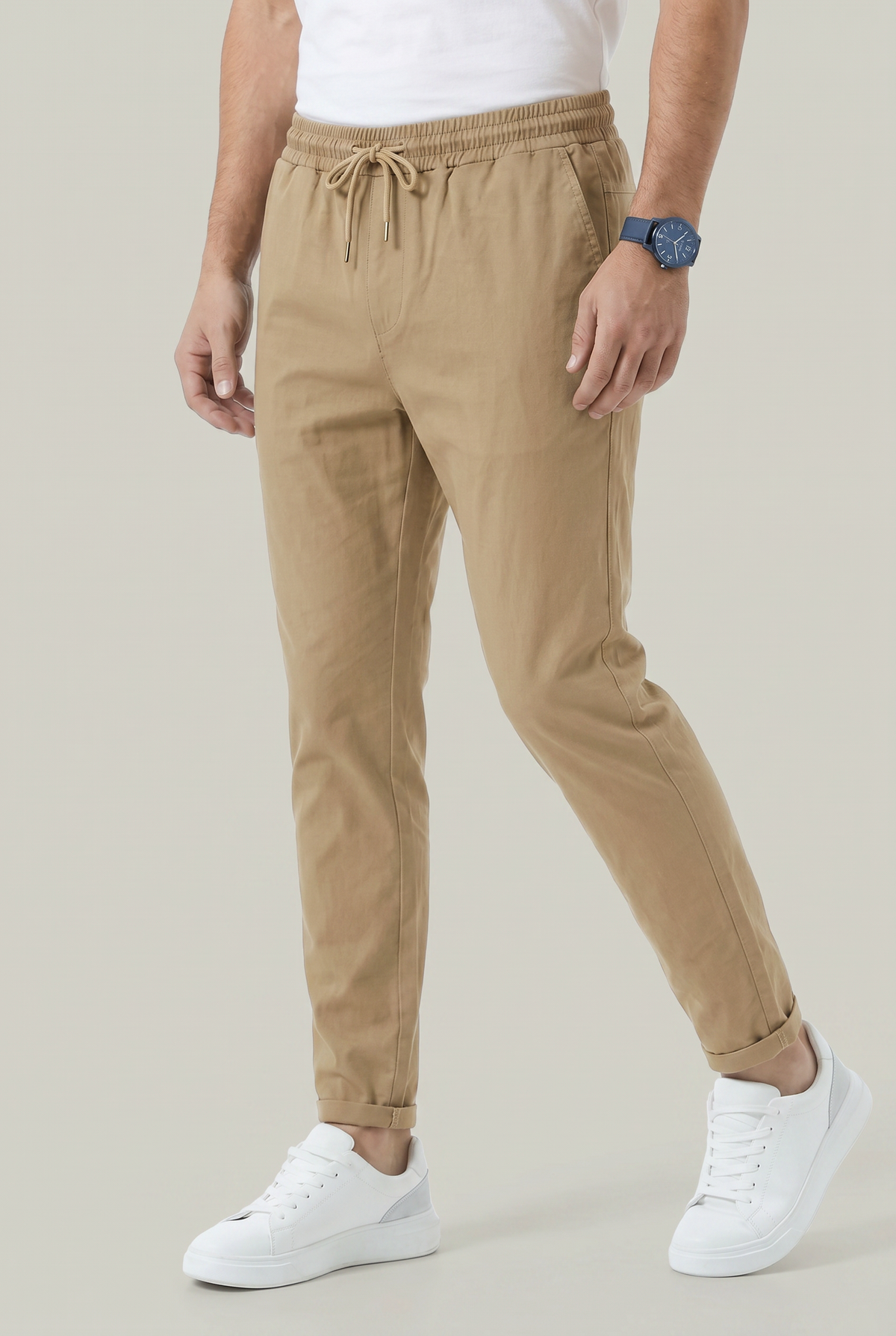 Men's Tapered Elastic-Waist Pants