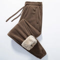 Men's Plush Lined Tapered Jogger Sweatpants with Drawstring