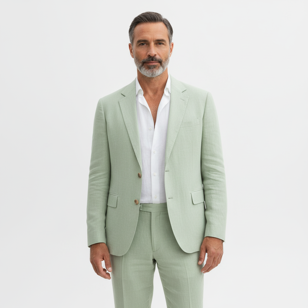 Men's Notch Lapel Two-Piece Formal Event Suit