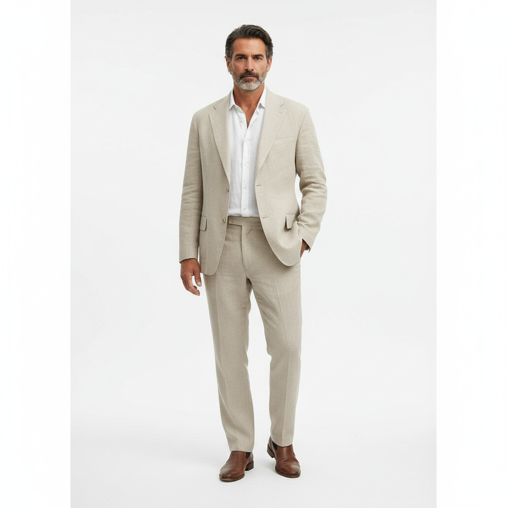 Men's Notch Lapel Two-Piece Formal Event Suit