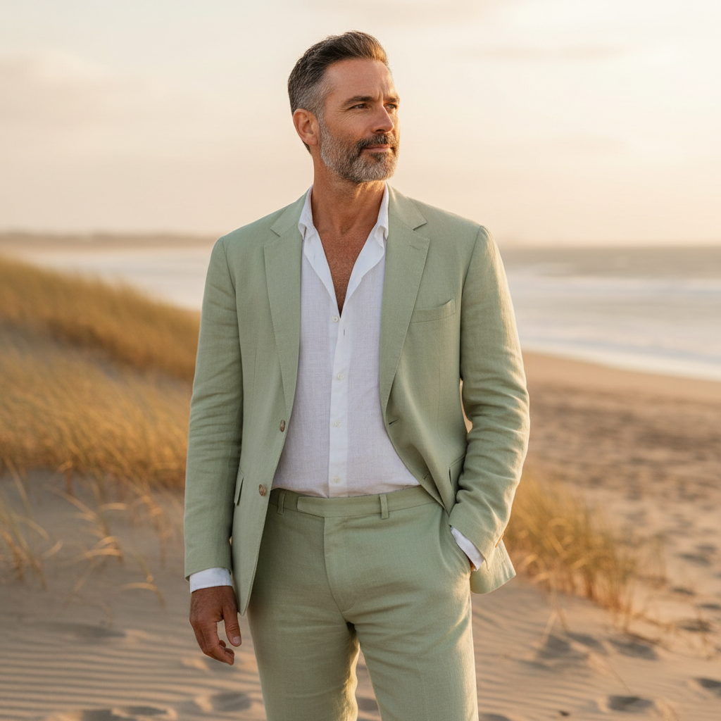 Men's Notch Lapel Two-Piece Formal Event Suit
