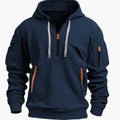 Men's Quarter Zip Hoodie with Utility Pockets