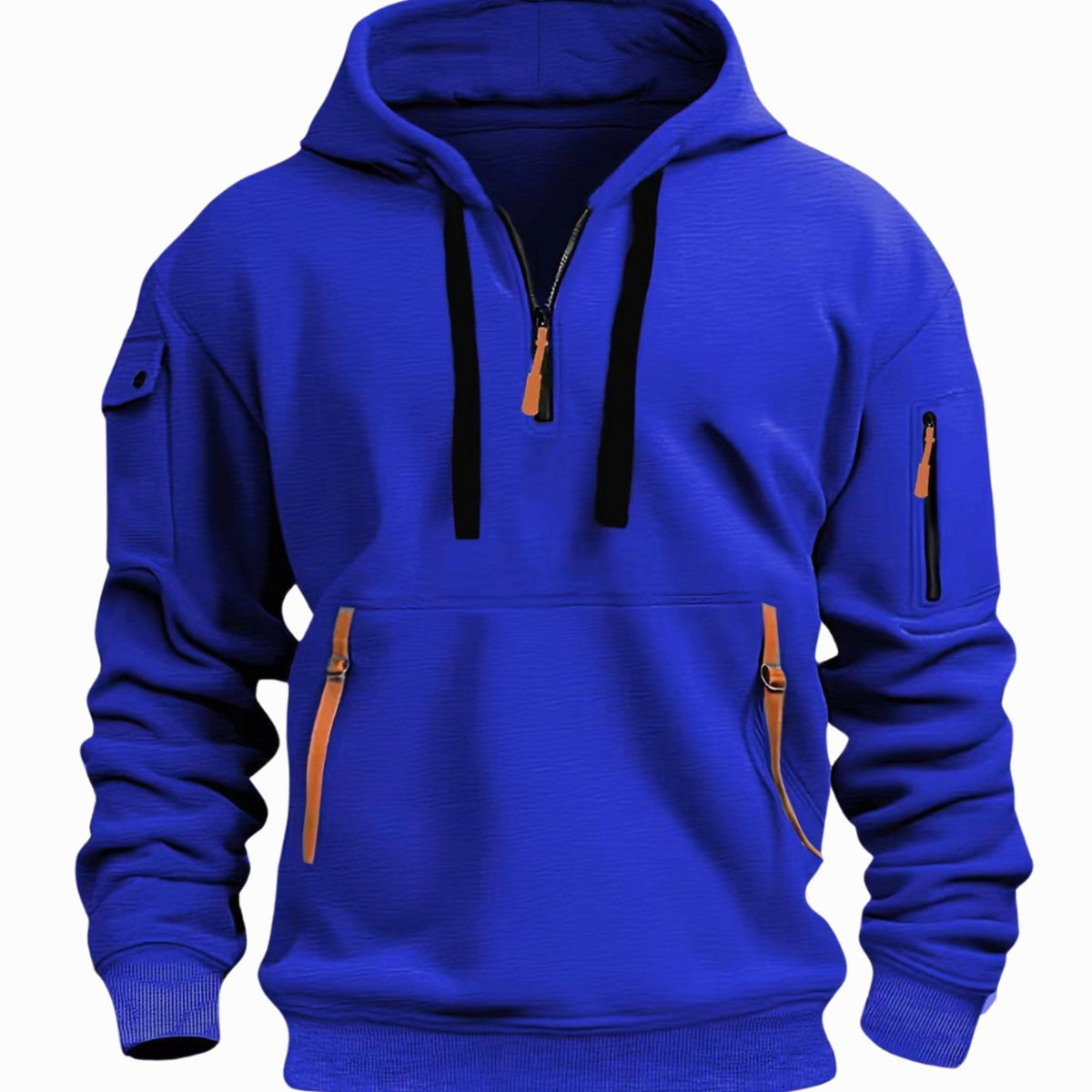 Men's Quarter Zip Hoodie with Utility Pockets
