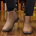 Men's Faux Suede Western Stitched Chelsea Boots
