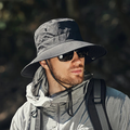 Men's Wide Brim Boonie Sun Hat with Chin Strap