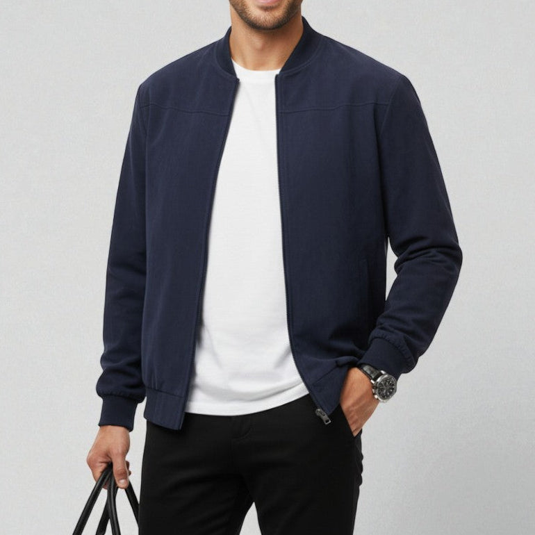 Men's Lightweight Zip-Up Bomber Jacket