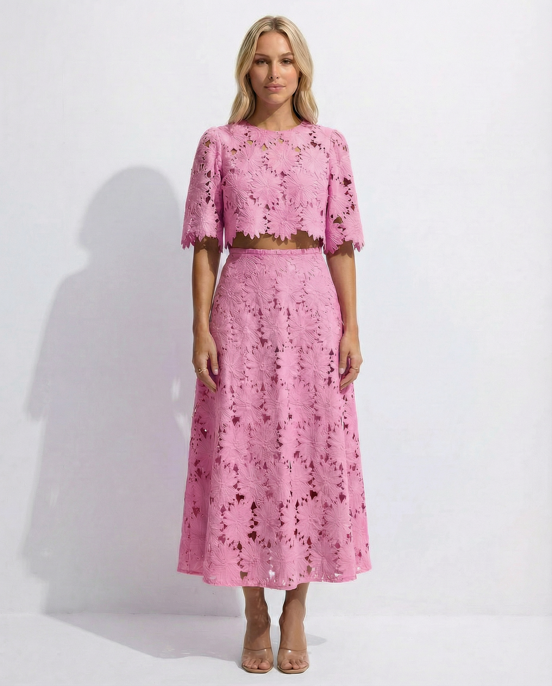 Meredith | Women's Short Sleeve Cutout Two Piece Matching Set