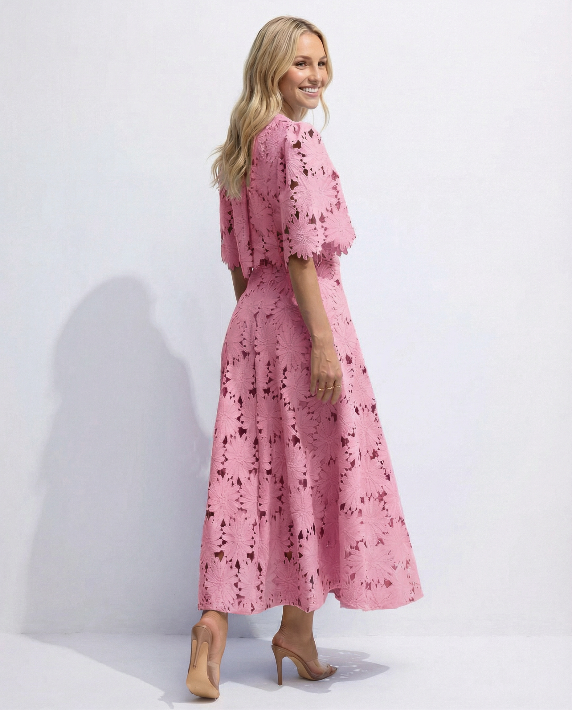 Meredith | Women's Short Sleeve Cutout Two Piece Matching Set