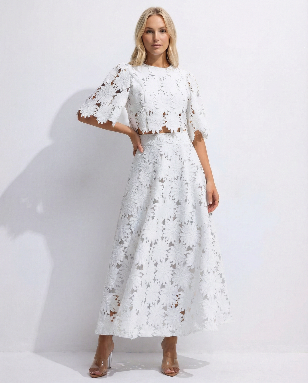 Meredith | Women's Short Sleeve Cutout Two Piece Matching Set