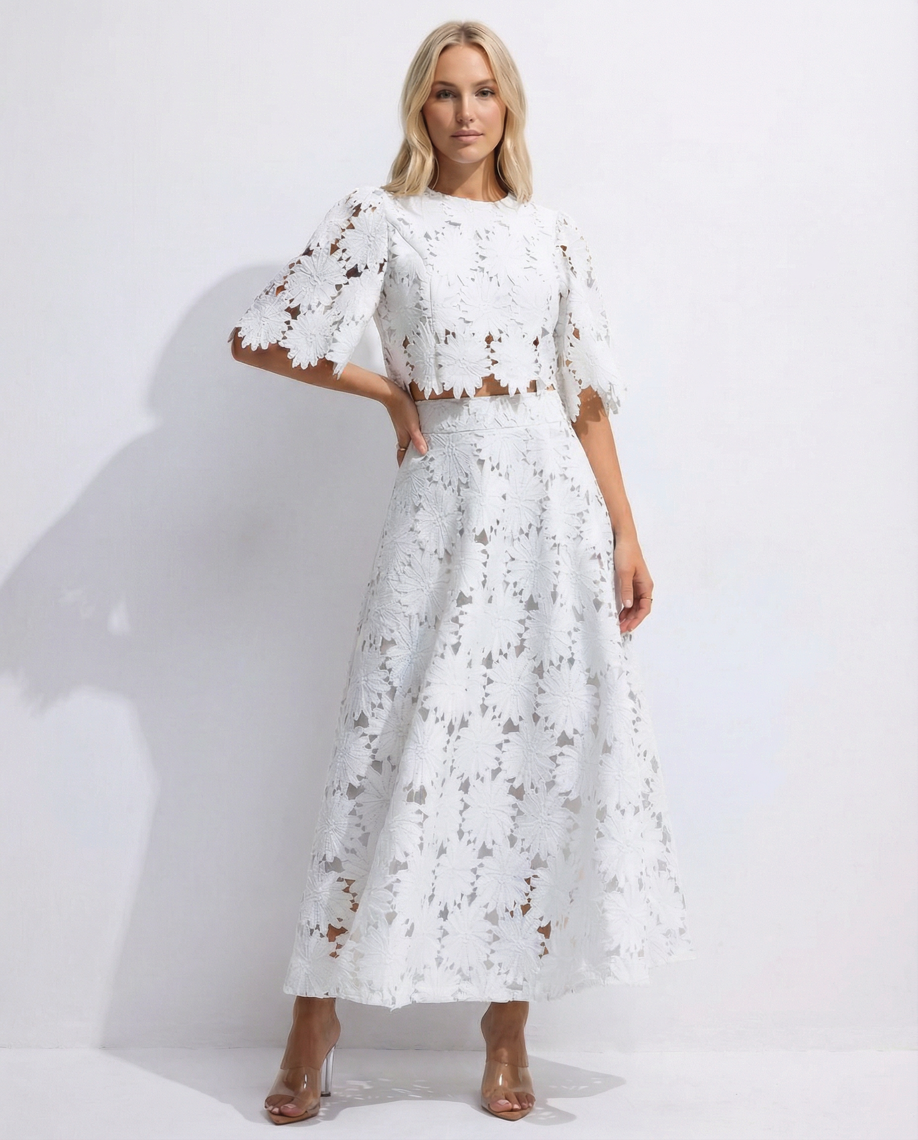 Meredith | Women's Short Sleeve Cutout Two Piece Matching Set