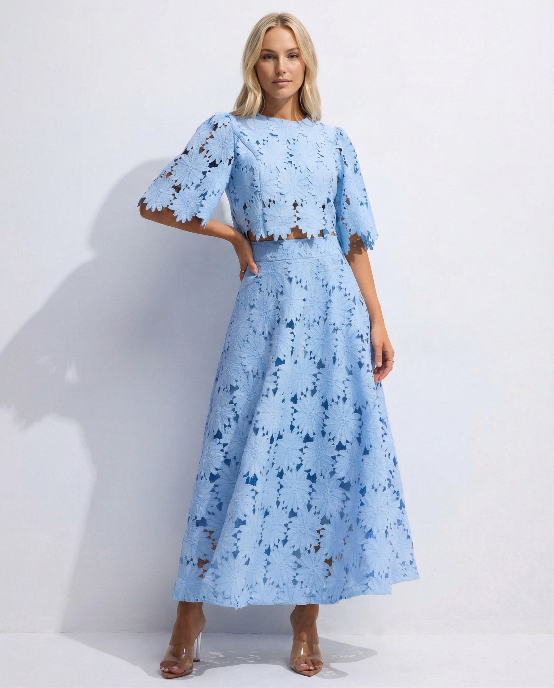 Meredith | Women's Short Sleeve Cutout Two Piece Matching Set