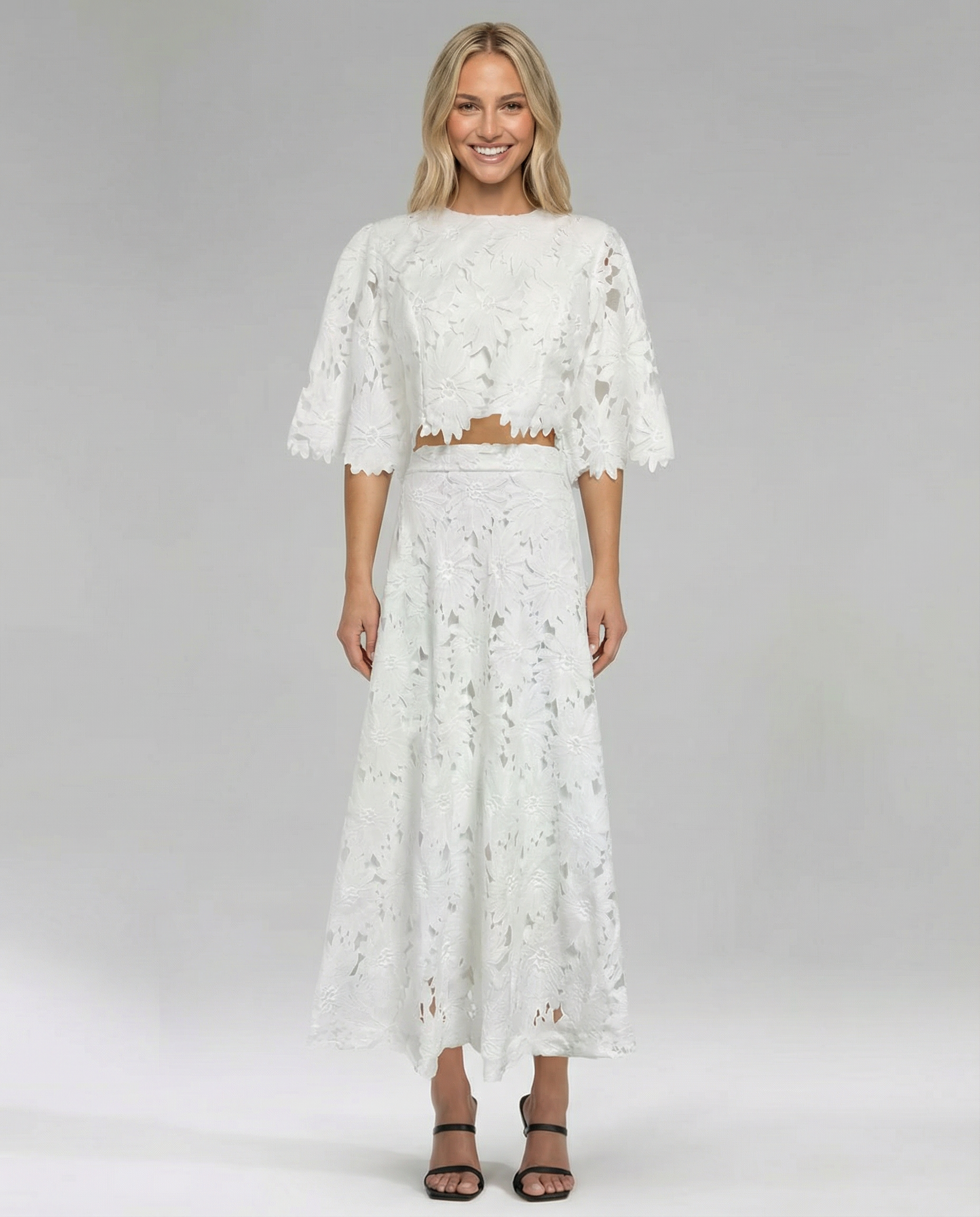 Meredith | Women's Short Sleeve Cutout Two Piece Matching Set