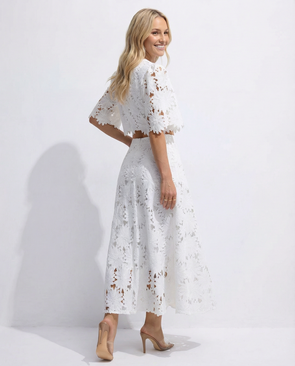 Meredith | Women's Short Sleeve Cutout Two Piece Matching Set