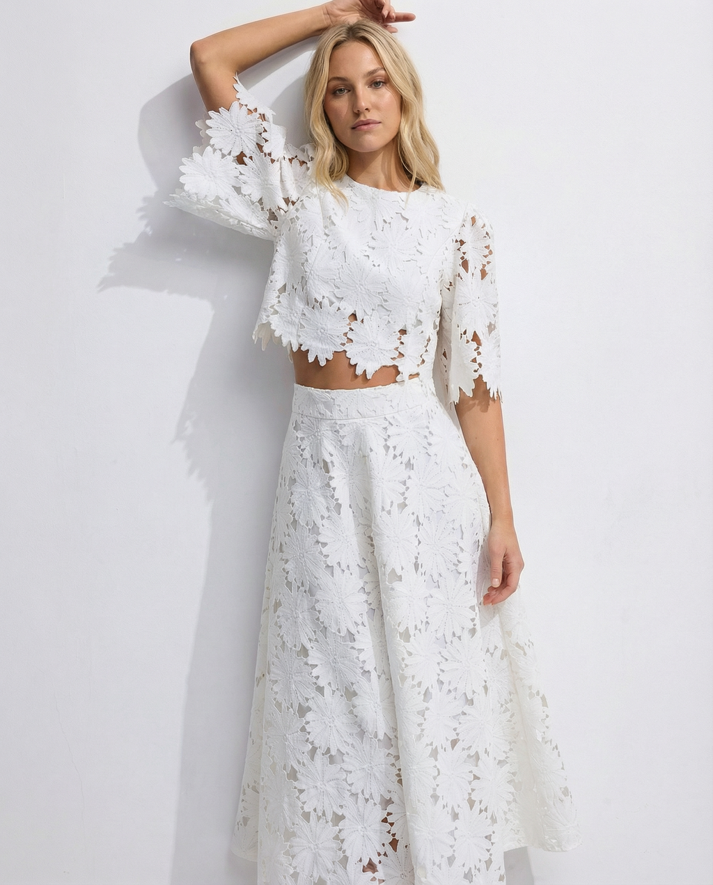 Meredith | Women's Short Sleeve Cutout Two Piece Matching Set