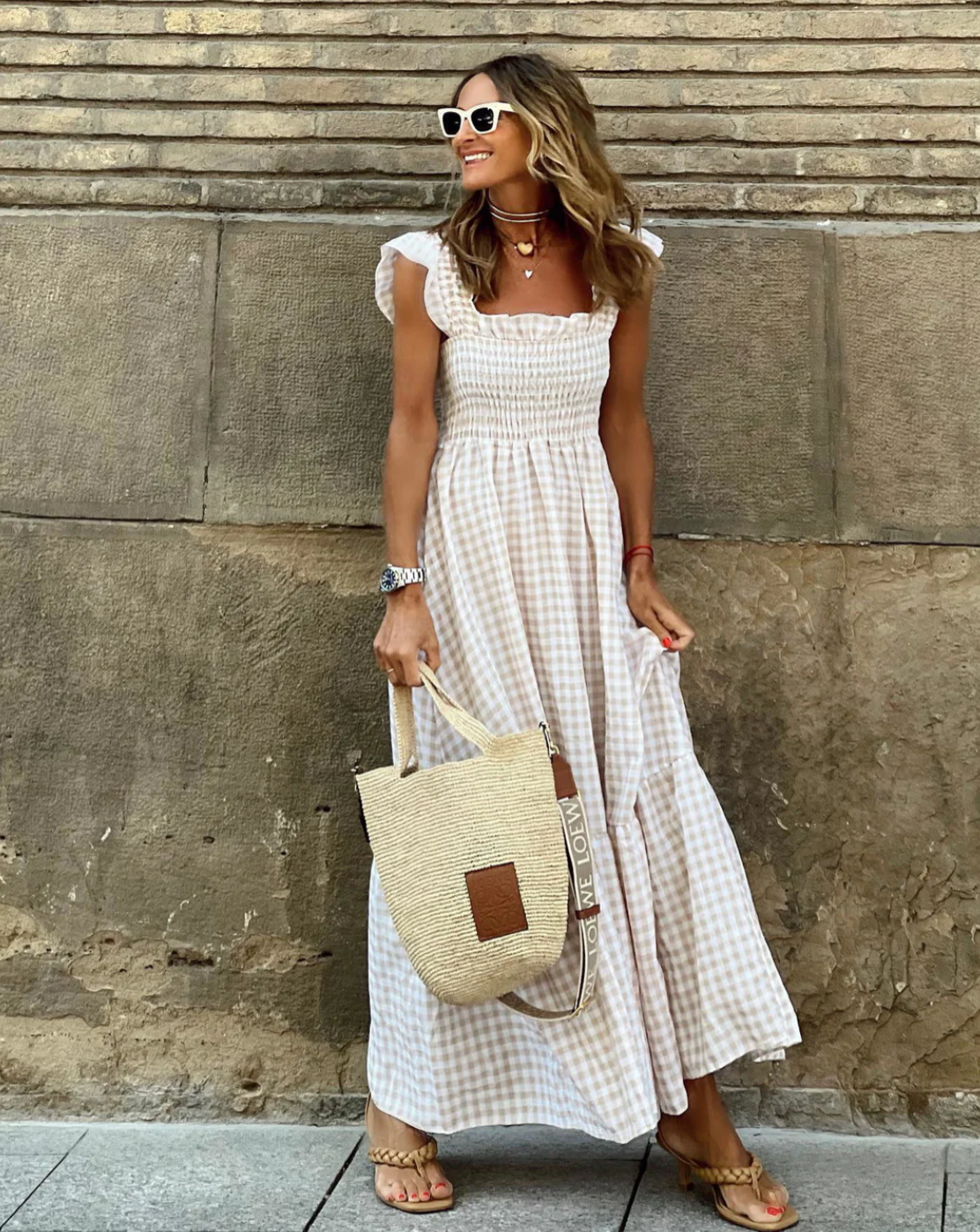 Mikaela | Women's Ruffle Sleeve Square Neck Maxi Dress