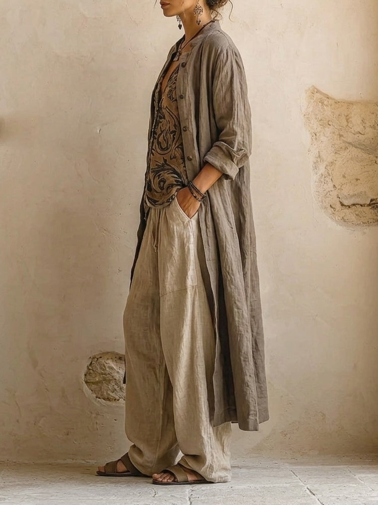 Mikayla | Women's Wide Leg Long Sleeve Three Piece Set