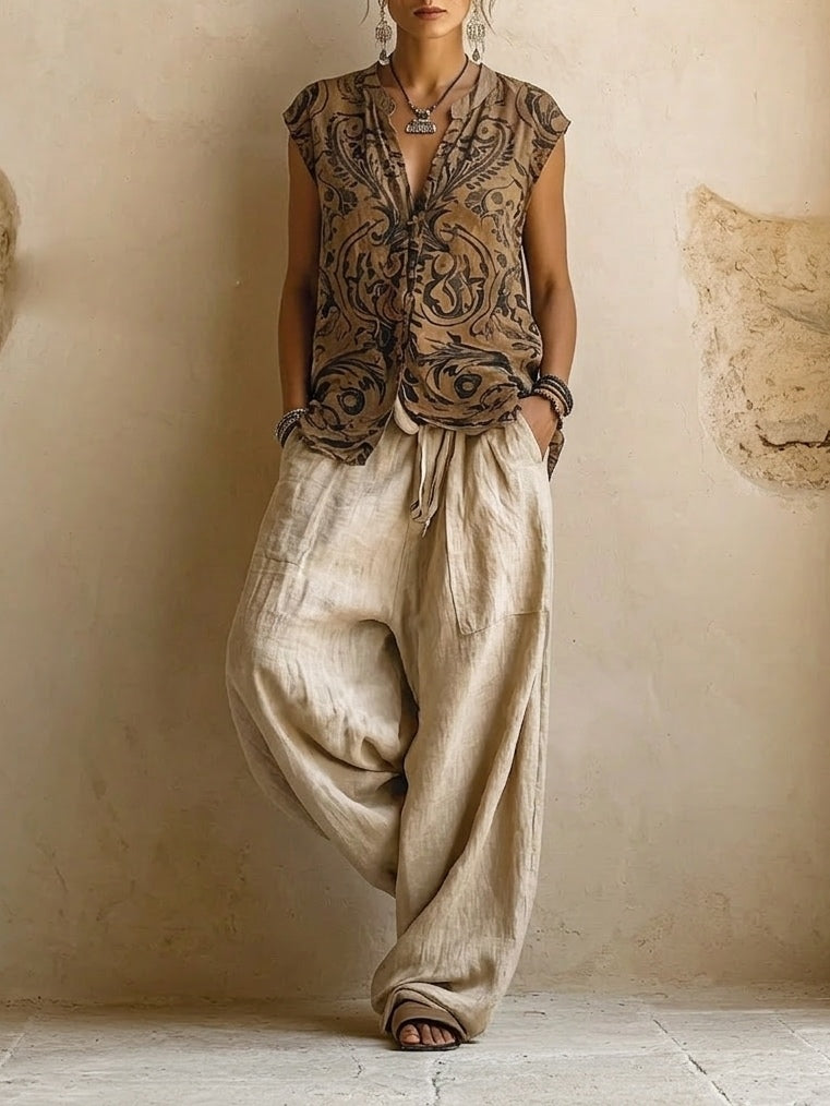 Mikayla | Women's Wide Leg Long Sleeve Three Piece Set