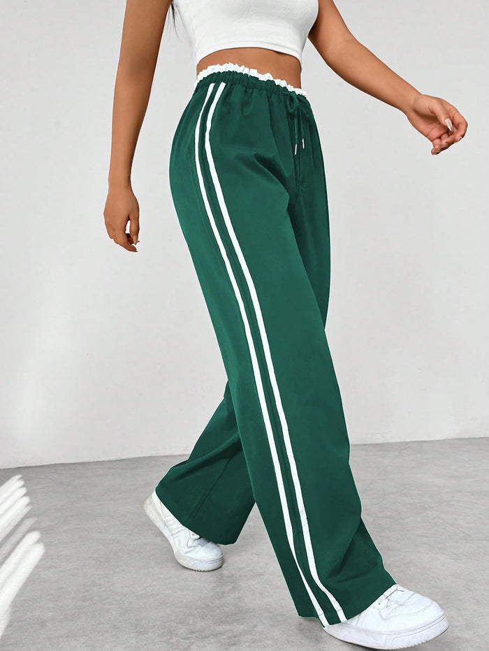 Miranda | Women's High-Waist Relaxed Side Stripe Trousers