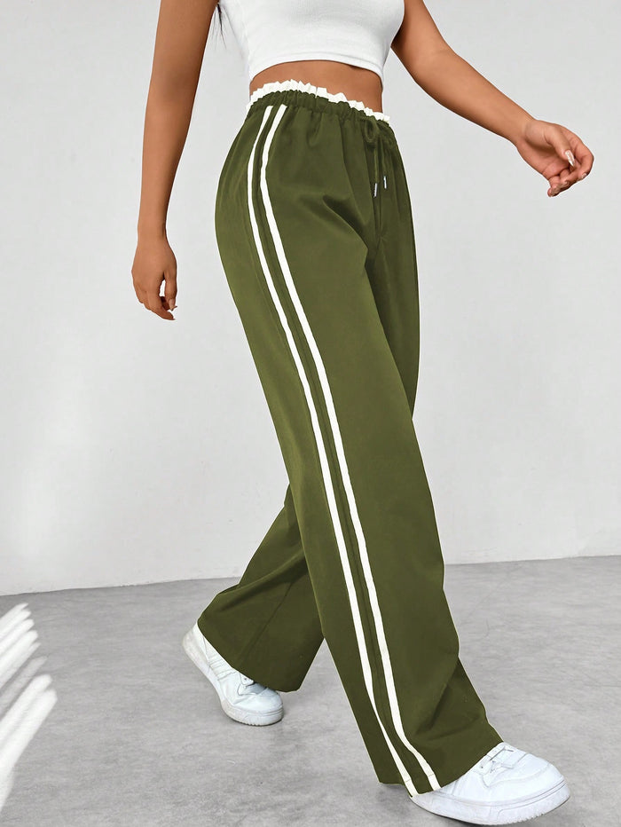 Miranda | Women's High-Waist Relaxed Side Stripe Trousers