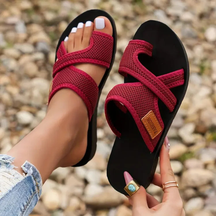 Monica | Women's Strappy Slip-On Open Toe Summer Sandals