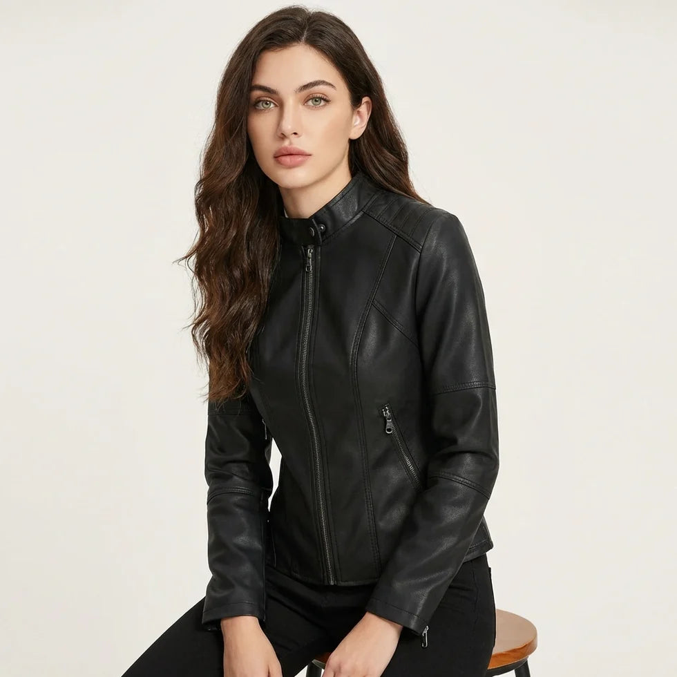 Muriel | Women’s Slim Fit Zip Front Long Sleeve Jacket