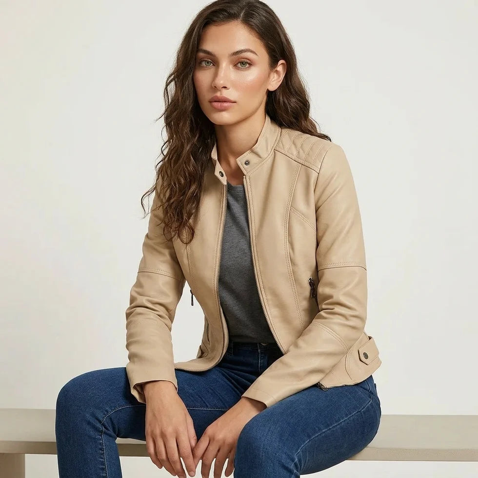 Muriel | Women’s Slim Fit Zip Front Long Sleeve Jacket